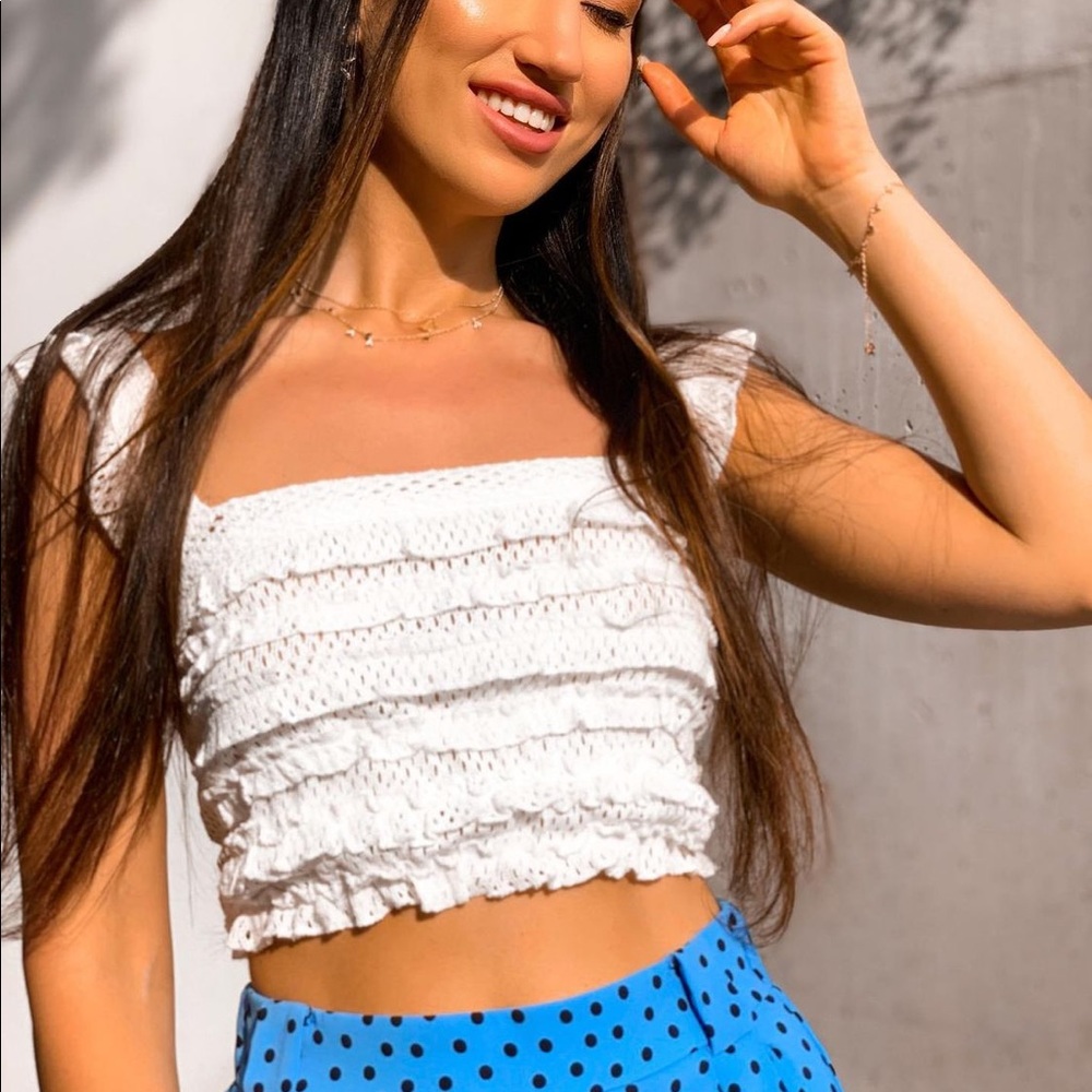 𝗡𝗪𝗧 𝗭𝗮𝗿𝗮 • Lace Crop Top TRF